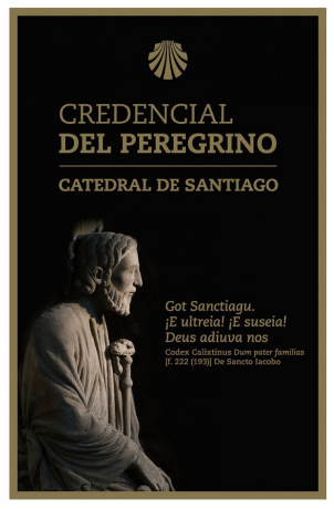 Portada de la Credencial de peregrino