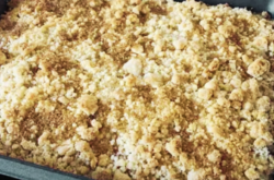 Bizcocho de burbujas o Blasenkuchen Bolitas de mantequilla, azúcar y harina