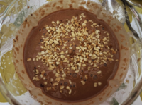 Ingredientes mezclados Ingredientes mezclados para el brownie